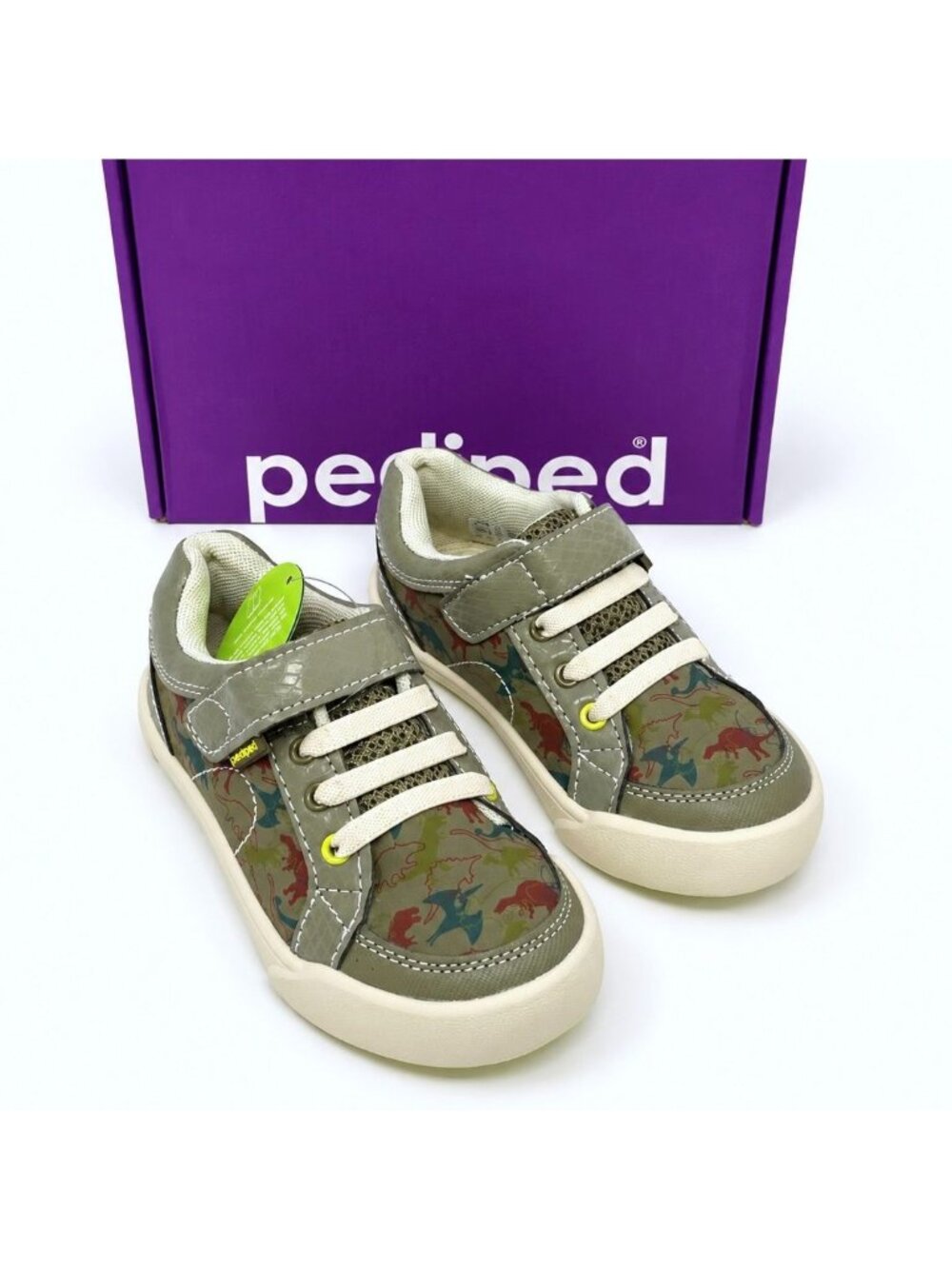 Toddler Boys Dinosaur Shoes 9 - 9.5 Pediped Dani Flex Earth Dino EU 26 Flex Fit
